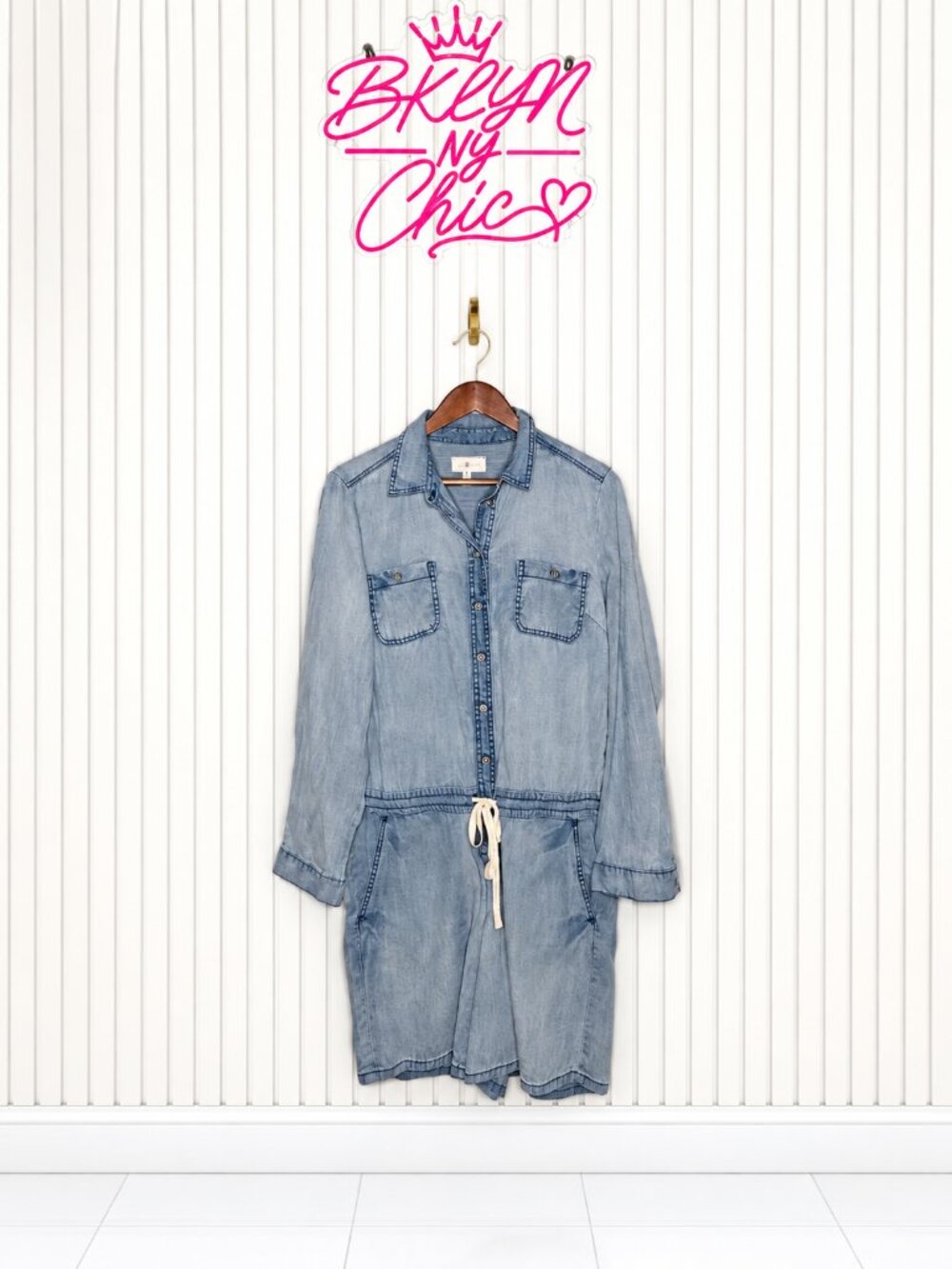 Lou & Grey Chambray Denim Romper
